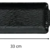 BANDEJA RECTANGULAR 33 CM MELAMINA NEGRA OTTEN