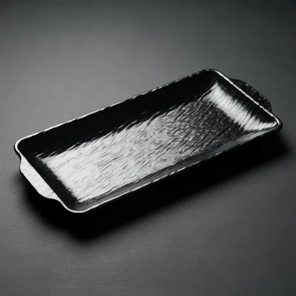 BANDEJA RECTANGULAR 33 CM MELAMINA NEGRA OTTEN