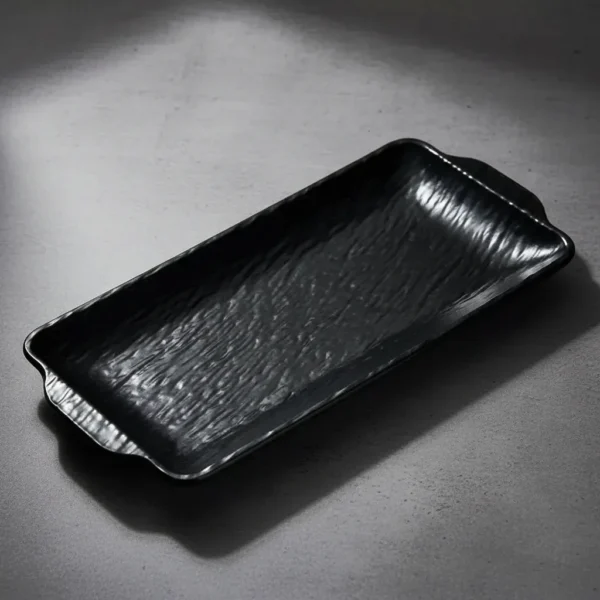 BANDEJA RECTANGULAR 33 CM MELAMINA NEGRA OTTEN