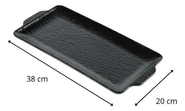 MELAMINA BANDEJA RECTANGULAR CON ASA 38CM - Otten-