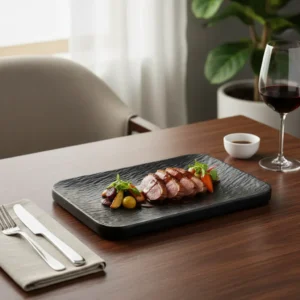 24273DUN0033-4 Plato Cuadrado 25 Cm Melamina Reforzada