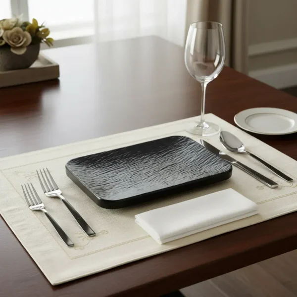 Plato Cuadrado 25 Cm Melamina Reforzada