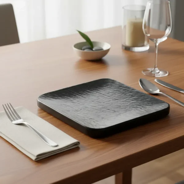 Plato Cuadrado 30 Cm Melamina Reforzada