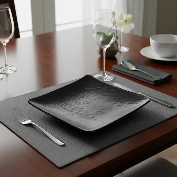 MELAMINA PLATO CUADRADO PLANO 23CM -OTTEN-
