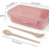 OTTEN-LANCHERA C/ CUBIERTOS 800ML ROSA- TY0593PK