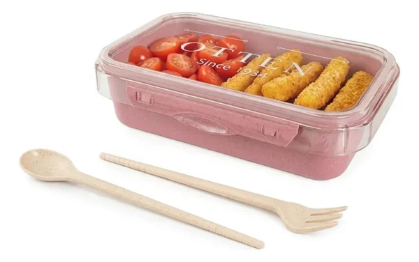 OTTEN-LANCHERA C/ CUBIERTOS 800ML ROSA- TY0593PK