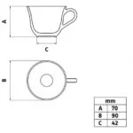28266TRA0045-1 Plato Té Porcelana Tramontina Sophia 210 Ml Blanco Sophia