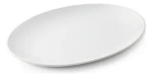 Bandeja Oval Porcelana Tramontina Sophia 32 X 25 Cm Blanco