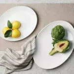 Bandeja Oval Porcelana Tramontina Sophia 40 X 29 Cm Blanco