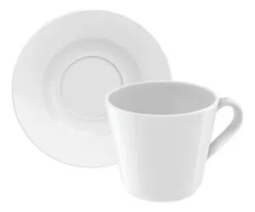 28266TRA0057 Plato Té Porcelana Tramontina Leonora Blanco