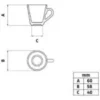 28266TRA0058 Taza Café Porcelana Tramontina Leonora 70 Ml Blanco