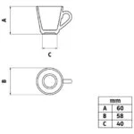 28266TRA0058 Taza Café Porcelana Tramontina Leonora 70 Ml Blanco