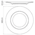 Plato Playo Porcelana Tramontina Quartzo 28 Cm Blanco Quartzo