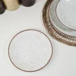 Plato Postre Porcelana Tramontina Rustico Marron 21 Cm Blanco/marrón Rústico Marrón
