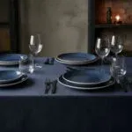 28266TRA0121-2 Plato Playo Porcelana Tramontina Topazio 25 Cm Azul Oscuro Topazio