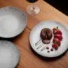 Plato Postre Porcelana Tramontina Camila 21 Cm Gris Camila