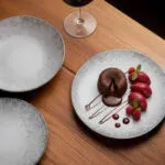 Plato Postre Porcelana Tramontina Camila 21 Cm Gris Camila