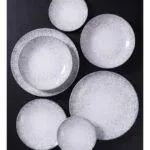 Plato Postre Porcelana Tramontina Camila 21 Cm Gris Camila