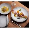 Plato Playo Porcelana Tramontina Camila 25 Cm Gris Camila