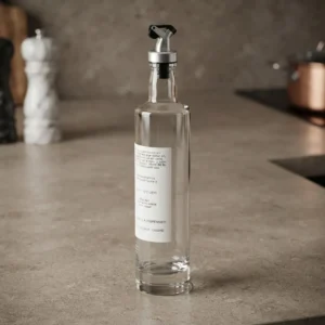 DISPENSER ACEITERO VIDRIO TAPA DE ACERO INOX 250 ML