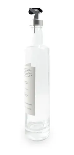 DISPENSER ACEITERO VIDRIO TAPA DE ACERO INOX 500 ML
