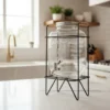 DISPENSER DE VIDRIO CON CANILLA + BASE 4 LITROS