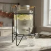 DISPENSER DE VIDRIO CON CANILLA + BASE 4 LITROS