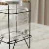 DISPENSER DE VIDRIO CON CANILLA + BASE 8 LITROS
