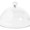 CAMPANA DE CRISTAL CON BANDEJA DE BAMBU PARA TORTA -  28 CM DIAMETRO BASE X 22 CM DIAMETRO CRISTAL