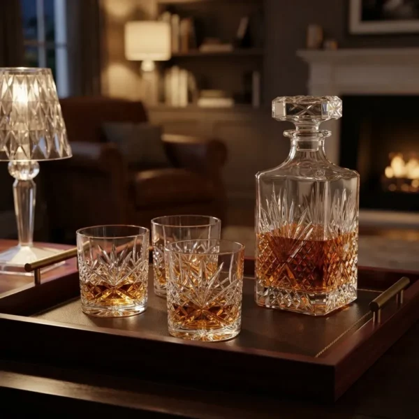 Set X 5 Piezas Para Whisky Vasos Y Licorera Otten 750 Ml