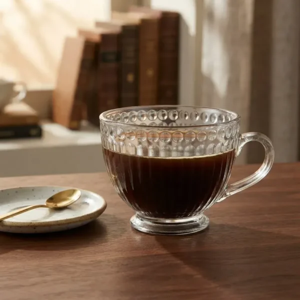 TAZA VIDRIO LABRADO - 457 ML