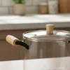 32273OTT0003-3 Olla De Vidrio Templado Con Tapa Y Asas Bambu 5.5 Lts Otten Transparente