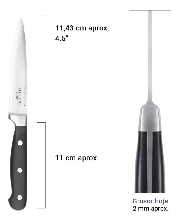 OTTEN-TACO DE CUCHILLOS ACERO 5PZAS P517