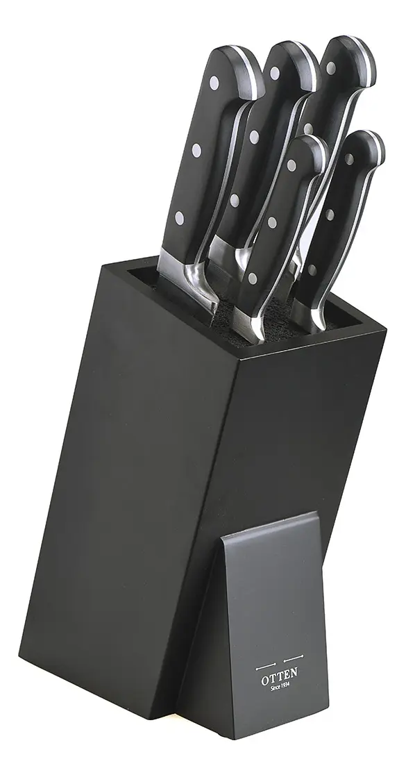 OTTEN-TACO DE CUCHILLOS MAD. Y ACERO  5PZAS PW03