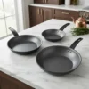 33229PAN0077 MAGNIFIC - JUEGO DE 3 SARTENES FRANCESAS 16+20+24 CM- COLOR NEGRO