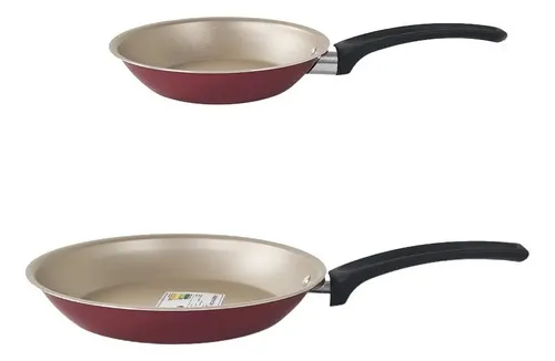 33229PAN0078-4 MAGNIFIC - JUEGO DE 2 SARTENES FRANCESAS 16+20 CM- COLOR CEREZA