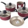 33229PAN0084 MAGNIFIC - JUEGO C/5 OLLAS - COLOR CEREZA