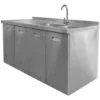OTTEN-BAJO MESADA DE ACERO C/ BACHA 150*70*90CM TKC-S4-2