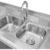 OTTEN-BAJO MESADA DE ACERO C/ BACHA 150*70*90CM TKC-S4-2