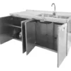 OTTEN-BAJO MESADA DE ACERO C/ BACHA 150*70*90CM TKC-S4-2