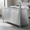 OTTEN-BAJO MESADA DE ACERO C/ BACHA 150*70*90CM TKC-S4-2