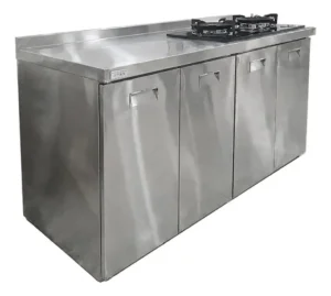 OTTEN-BAJO MESADA DE ACERO C/ANAFE 150*70*90CM TKC-4ST
