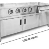 OTTEN-ISLA CON GABINETES 180*76*82CM CI-1800