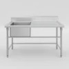 OTTEN-BACHA C/MESADA ACERO INOX. 120*60*80CM SLST-120-1