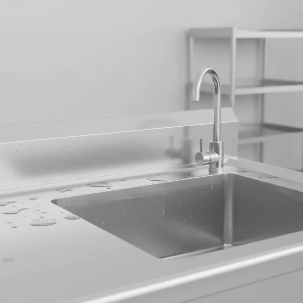OTTEN-BACHA C/MESADA ACERO INOX. 120*60*80CM SLST-120-1