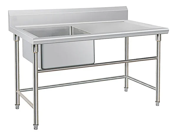 OTTEN-BACHA C/MESADA ACERO INOX. 120*60*80CM SLST-120-1