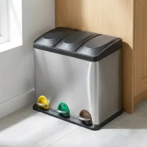 TACHO P/RECICLAJE 45Lt  TRIPLE CANASTO. TF423-35
