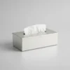 Caja Porta Pañuelos Organizador Acero Inoxidable Otten Plateado