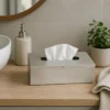 Caja Porta Pañuelos Organizador Acero Inoxidable Otten Plateado