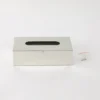 Caja Porta Pañuelos Organizador Acero Inoxidable Otten Plateado